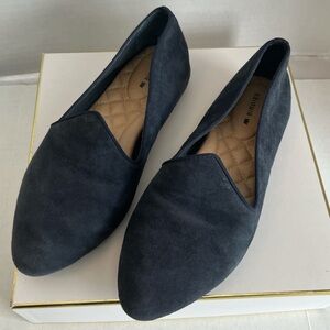 Birdies The Heron suede navy blue flats